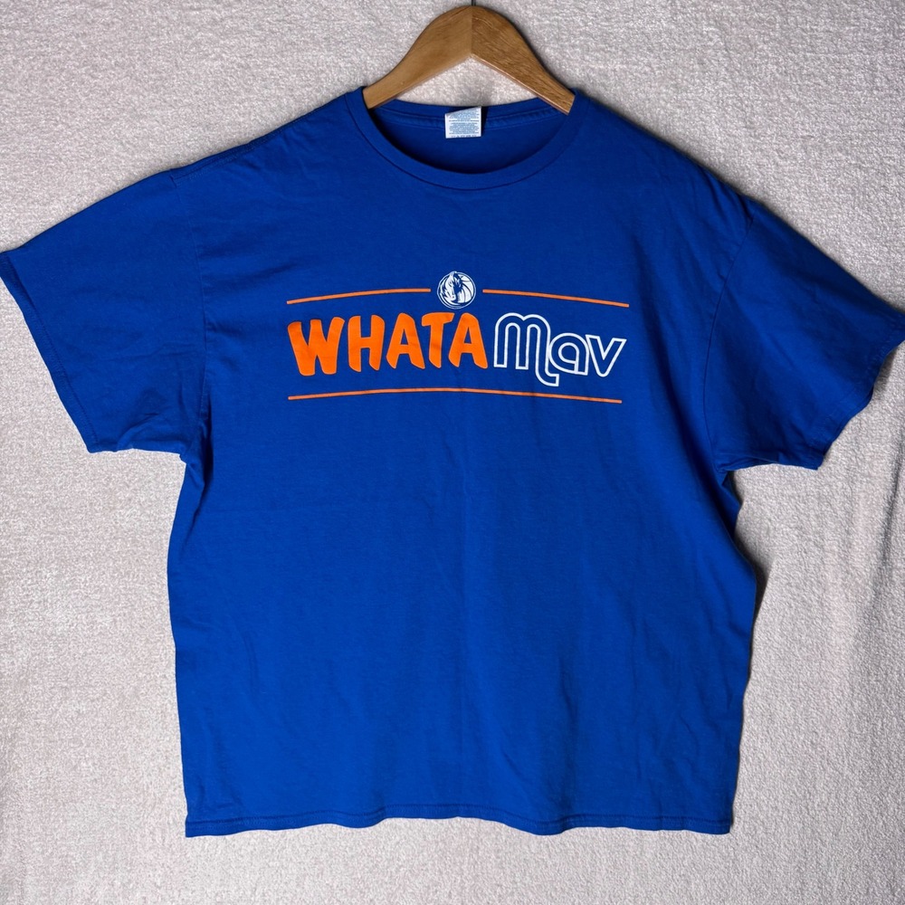 Dallas Mavericks Whataburger Beat the Breakfast Buzzer T-Shirt Blue XL